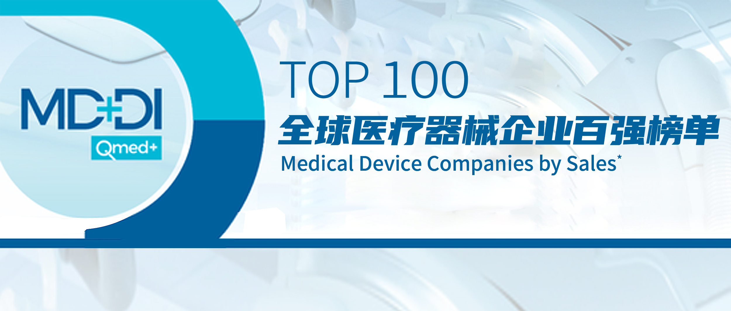 稳健医疗上榜2022年全球医疗器械企业TOP100榜单！